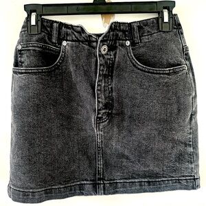 Washed Gray Jean Mini Skirt FP We The Free 90s Style